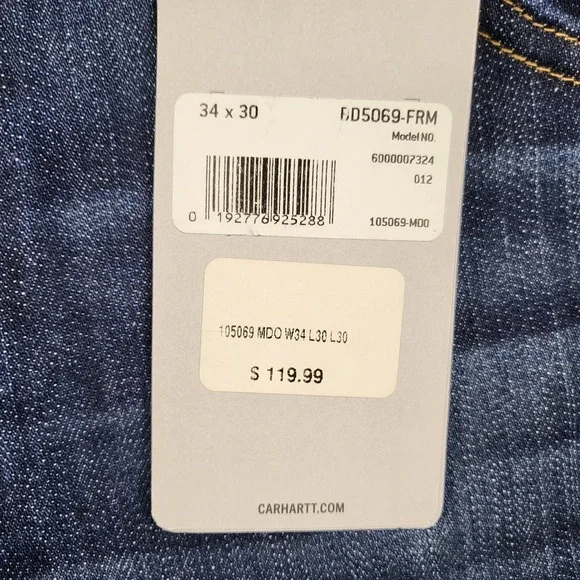 Carhartt Mens 34x30 FR Rugged Flex Straight Fit Flame Resistant Jeans 105069 NWT
